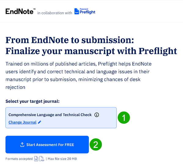 Image of Preflight submission page